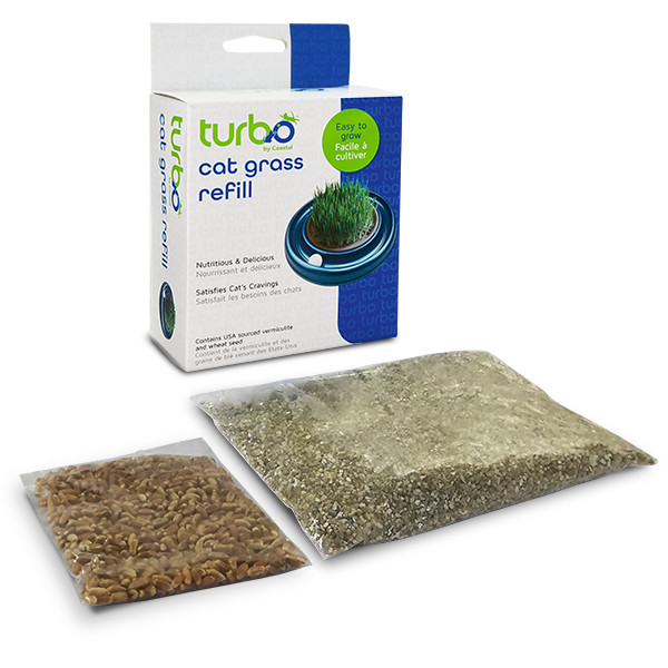 Coastal Turbo Cat Grass Refill КОСТАЛ ТУРБО ГРАС РІФІЛ трава для котів, зерна пшениці, вермикуліт