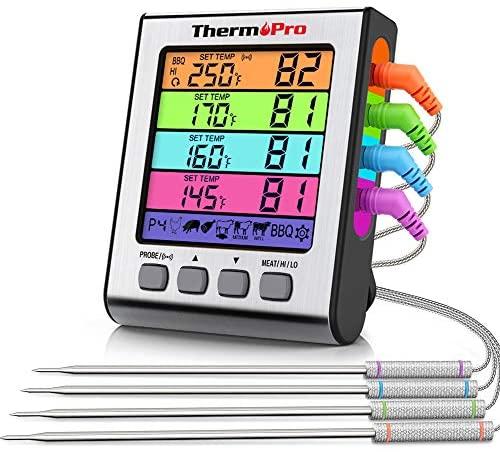 Термометр чотирьохканальний для м'яса Thermopro TP17H (-10C до +300C) з таймером та магнітом