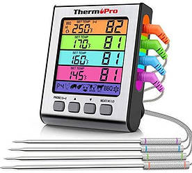 Термометр чотирьохканальний для м'яса Thermopro TP17H (-10C до +300C) з таймером та магнітом