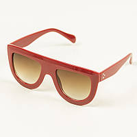 Красные модные солнцезащитные женские очки - 2732