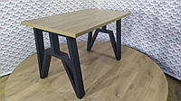 Стол обеденный Прайм каркас Черный бархат, столешница ДСП Дуб Античный 1150*750 мм (Металл-Дизайн ТМ)