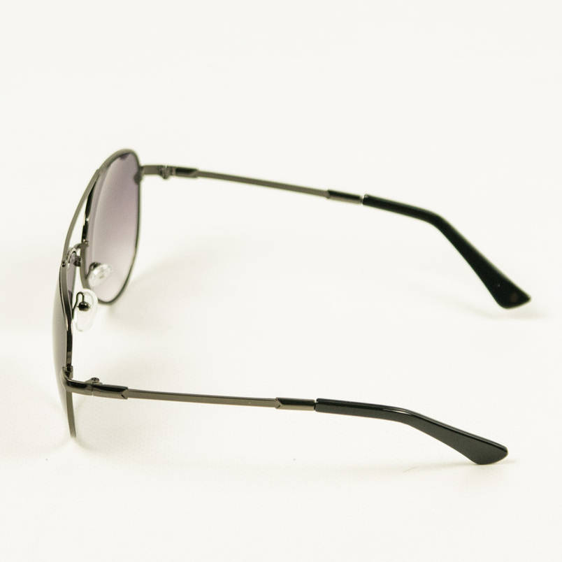 Окуляри сонцезахисні авіатор - Чорні з чорними лінзами - 3203/2, фото 3