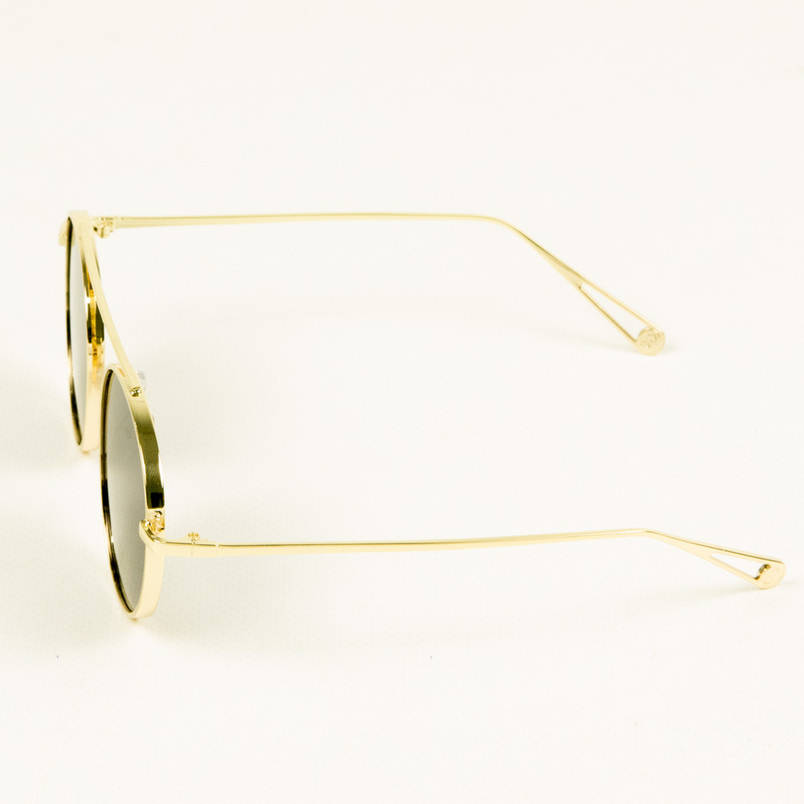 Якісні сонцезахисні окуляри - Золотисті з чорними лінзами - 3210/3, фото 3