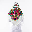 Українська хустка з тороками 120х120см Біла, фото 4