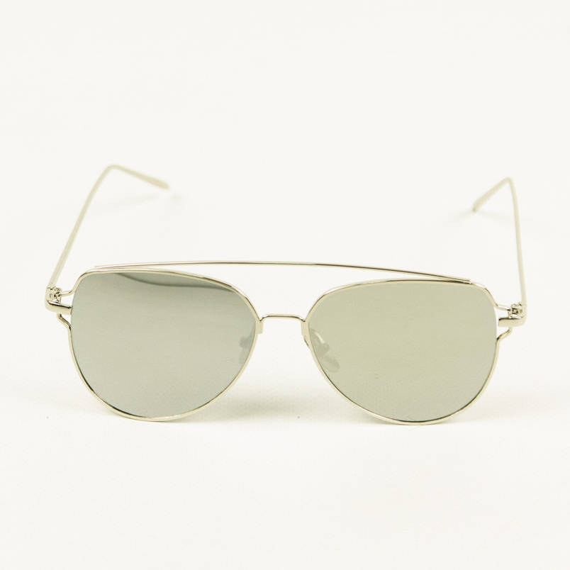 Окуляри сонцезахисні унісекс — Сріблясті із сірими дзеркальними лінзами 3785/3, фото 2