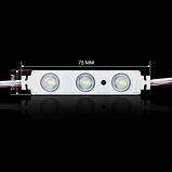 Світлодіодний модуль BRT XG19 5630-3 led W 1,5 W 6500K, 12В, IP65 білий з лінзою півсфера, фото 3