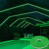 Світлодіодна стрічка NEON 12В JL 2835-120 G IP65 зелений, герметична, 1м, фото 6