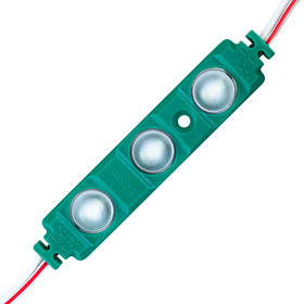 Світлодіодний модуль BRT XG193 5630-3 led W 1,5 W GREEN, 12В, IP65 зелений з лінзою півсфера