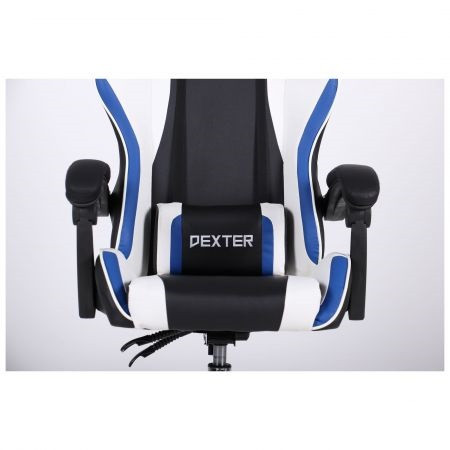Игровое кресло VR Racer Dexter Frenzy механизм Relax кожзам черный с синими вставками (AMF-ТМ) - фото 7 - id-p1411866769