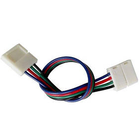 Коннектор для світлодіодних стрічок OEM SC-09-SWS-10-4 10m RGB 2joints wire (провід-2 затиска)