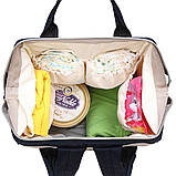 Дитячі сумки для молодих мам Вікторія TNXB з гачками кріплення на коляску, рюкзак для мами з термокишенею, фото 6