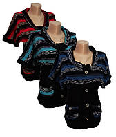 Свитер - кофта женская с коротким рукавом, акриловая жилетка для женщин 46