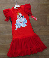 Детское платье с фатином турецкое,детская одежда Турция,интернет магазин,турецкий детский трикотаж,стрейч кули 8 лет