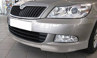 Skoda A5 2009-2013 - накладка під передній бампера ABS пластик
