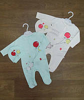 Человечек для малышей турецкий, комбинезон трикотажный для новорожденных, одежда для новорожденных Турция рост 68 см