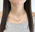 Срібне кольє CLT10371-чб, фото 5