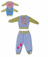 Теплий байковий ясельний комплект для малюків, трикотажний дитячий костюм для новонароджених