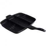 Сковорода-гриль Magic Pan 5 в 1 з антипригарним покриттям для приготування без олії зі знімною ручкою, фото 5