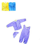 Ясельный костюм махровый для новорожденных, детский комплект теплый для малышей