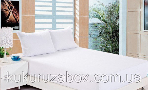 Біле простирадло з бязі 200х220, фото 1