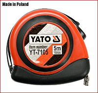 Рулетка 5 м x 19 мм, магнитная, нейлон покрытие Yato YT-7105