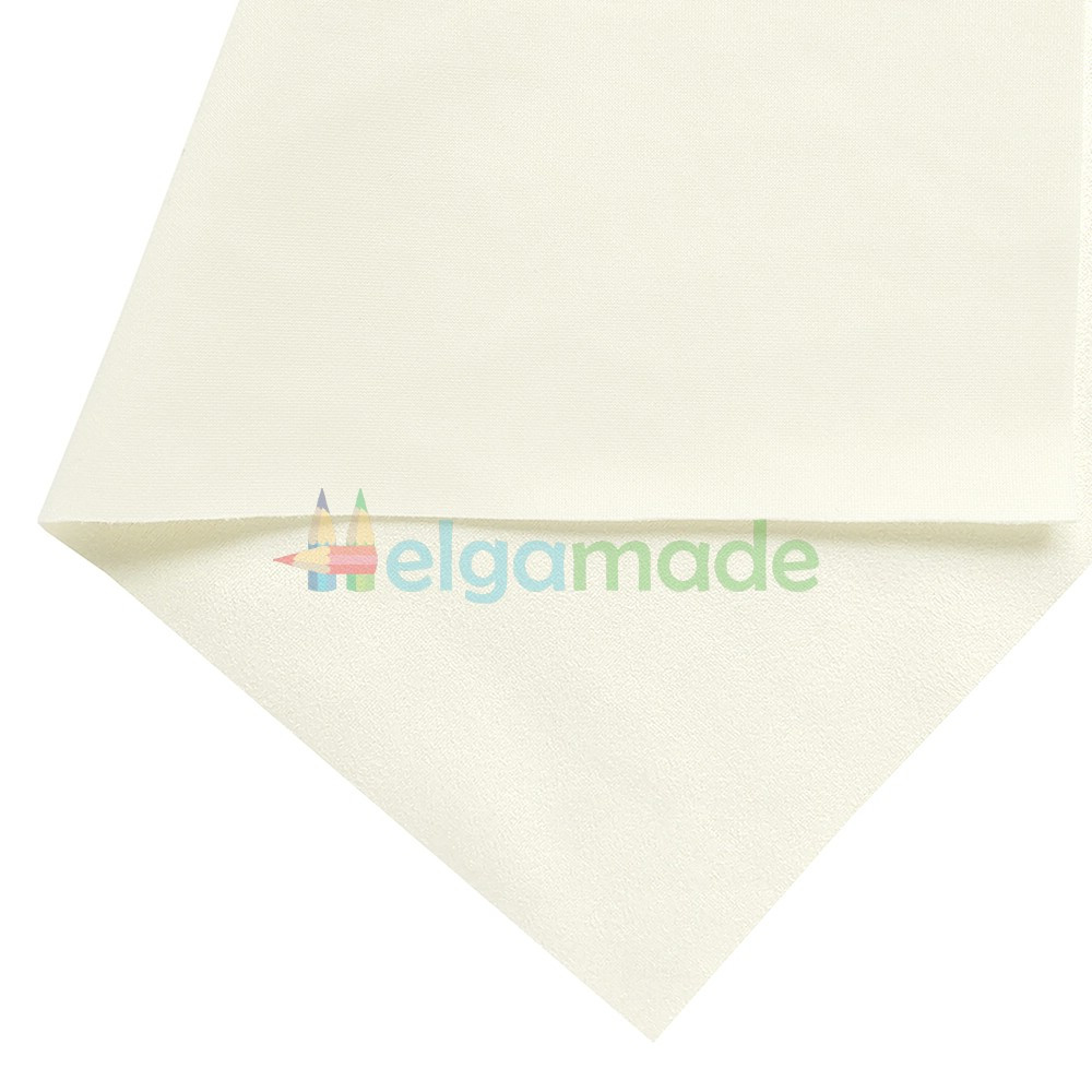 Замша стрейчева на трикотажі БЛІДО-МОЛОЧНА, 20х27, Китай, фото 1