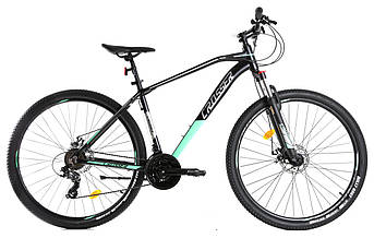 Горный алюминиевый велосипед Crosser Jazz 29" рама 21" комплектация Shimano,быстрый съем колес зеленый