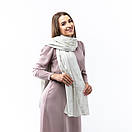 Шарф шифоновий з напиленням 190х70см Молочний, фото 2