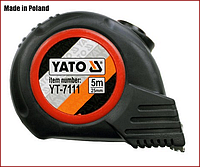 Рулетка 5 м x 25 мм, магнитная, нейлон покрытие Yato YT-7111