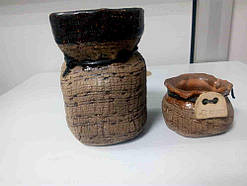 Сувенір керамічний Б/У Сувенірний набір "Гляні мішечки"