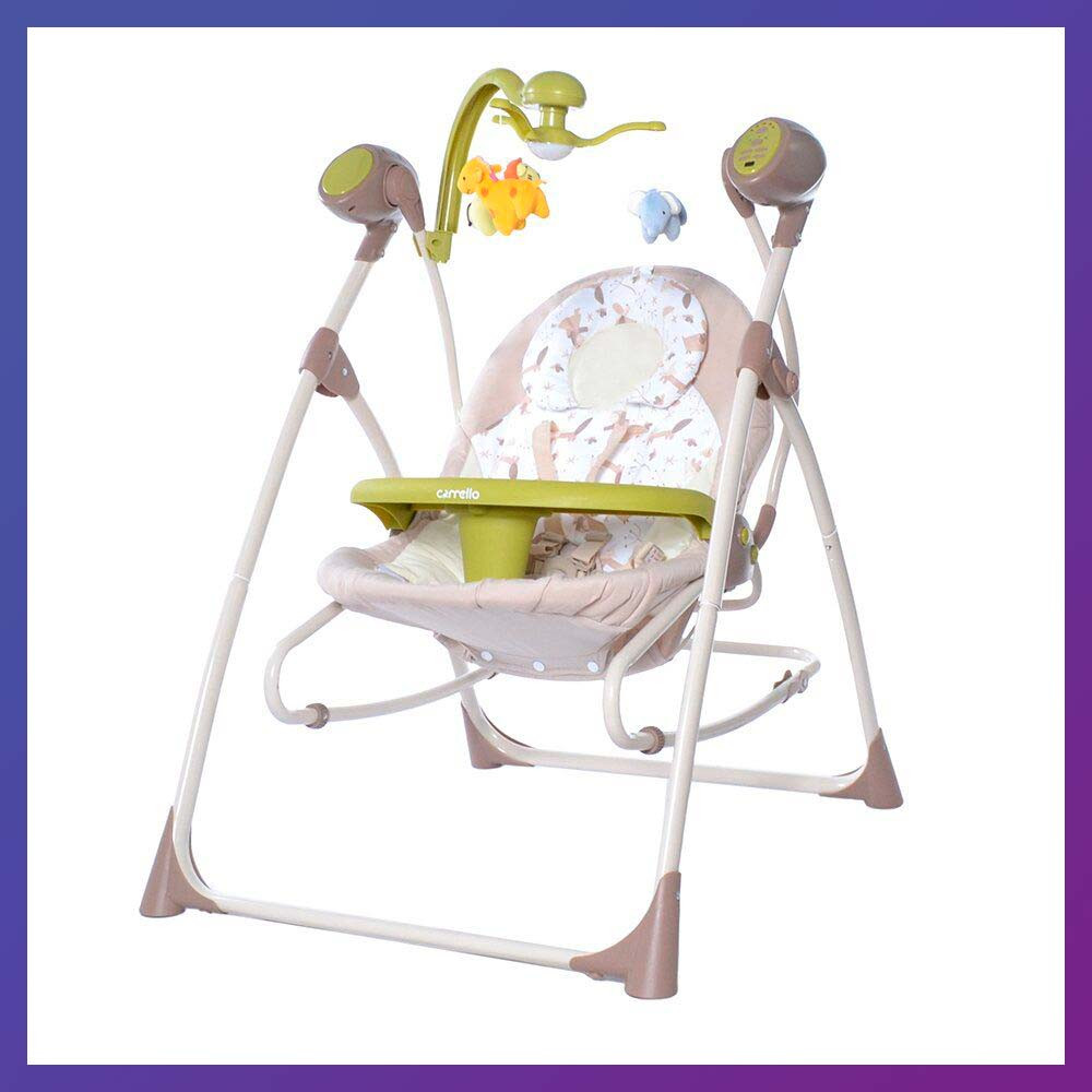 Заколисуючий центр дитячий з пультом CARRELLO Nanny 3в1 CRL-0005. Дитяче крісло-гойдалка з пультом
