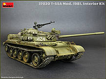 Збірна модель/з інтер'єром/радського танка T-55A модифікації 1981 року. 1/35 MINIART 37020, фото 4