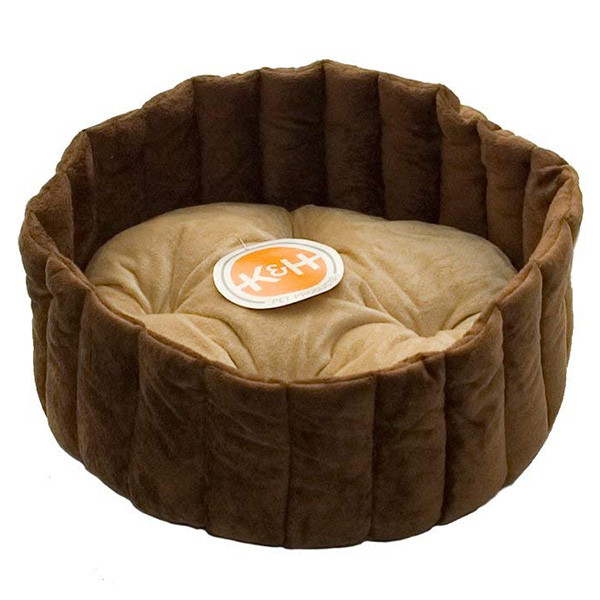 М\'який лежак для собак та котів K&H Lazy Cup кавовий (3121)