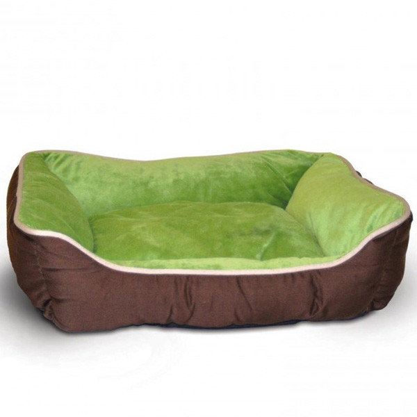 Самозігріваючий лежак для собак і котів K&H Self-Warming Lounge Sleeper зелений/кавовий (3161)