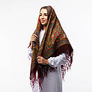 Хустка з тороками 120х120см Бордова, фото 3