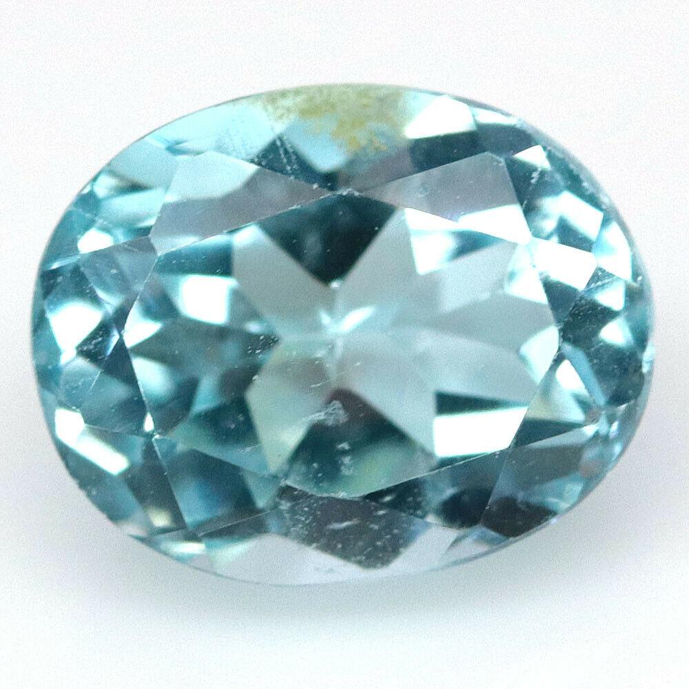 3.61 карат. Природний Небесний топаз Бразилії 10х8 мм.