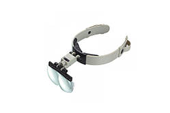 Лупа бінокулярна налобна з Led-підсвіткою., 1,2Х 1,8х 2,5Х 3,5Х