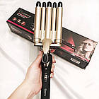 Плойка для волосся 45Вт, Geemy GM-2933 + Подарунок Капсули для волосся 30 шт Sevich / Щипці для волосся з регулюванням температури, фото 2