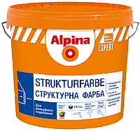 Фарба універсальна структурна для стін Alpina EXPERT Strukturfarbe (біла)16 кг