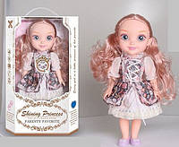 Кукла со звуком и светом с большими глазами, длинными волосами, в комплекте расческа YL 005 A-1