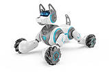 Дитяча інтерактивна робот-собака від браслета та пульта 666-800A зі звуковими і світловими ефектами Біла, фото 3
