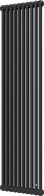 Радіатор дизайнерський чорний Multicolonna DeLonghi (2 колони) H1800 мм, нижнє підключення, 6 секцій