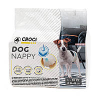 Подгузники для собак 34-48 см Croci Dog nappy L (10 шт/уп)