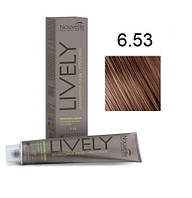 Крем-краска для волос безаммиачная Nouvelle Lively Hair Color 6.53 Медно-золотистый Темный блонд 100 мл