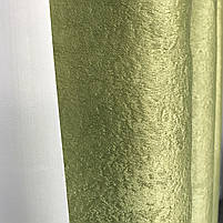 Салатові готові штори блекаут ALBO, сучасні світло-зелені портьєри blackout однотонні від сонця, фото 8