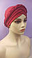 Червона шапка чалма з косою, фото 5