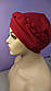 Червона шапка чалма з косою, фото 2