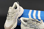 Жіночі кросівки Adidas Ozweego весна-осінь демісезонні рефлективні бежеві. Фото в живу. топ, фото 9