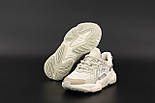 Жіночі кросівки Adidas Ozweego весна-осінь демісезонні рефлективні бежеві. Фото в живу. топ, фото 5