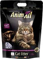 Наполнитель туалетов для кошек AnimAll Amethyst Violet силикагель Премиум Фиолетовый аметист 15 л/6.7 кг